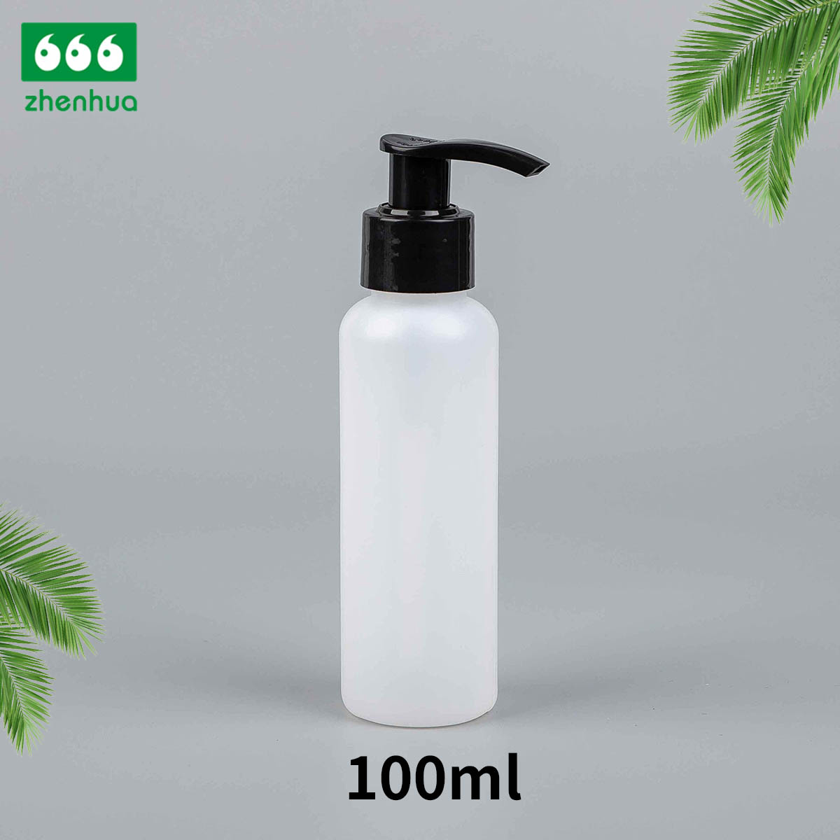 60ml/100ml/120ml/240ml Plastic HDPE White/Silver Bullet Lotion Bottle with Black/White Lotion Pump