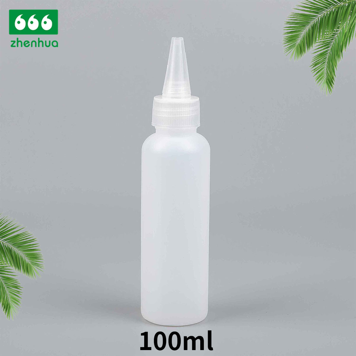 100ml 120ml 150ml 3oz 4oz 5oz Plastic HDPE/LDPE/PCR Round Seasoning Sauce Ketchup Squeeze Bottle with Natural Spout Cap with Red Sealer Tip