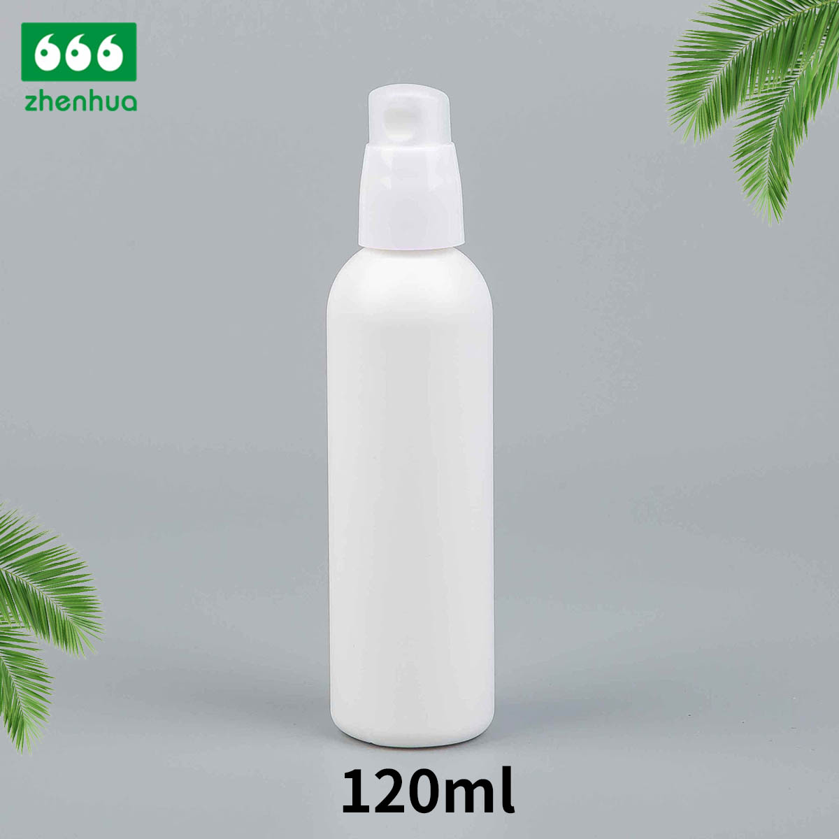 60ml/100ml/120ml/240ml Plastic HDPE White/Silver Bullet Lotion Bottle with Black/White Lotion Pump