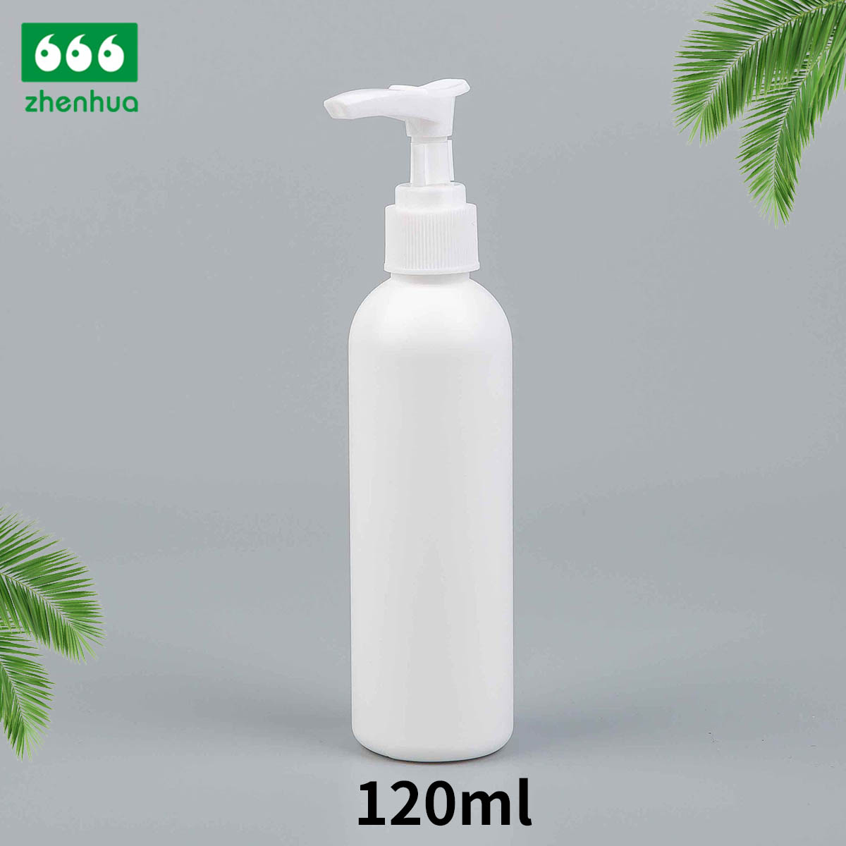 60ml/100ml/120ml/240ml Plastic HDPE White/Silver Bullet Lotion Bottle with Black/White Lotion Pump