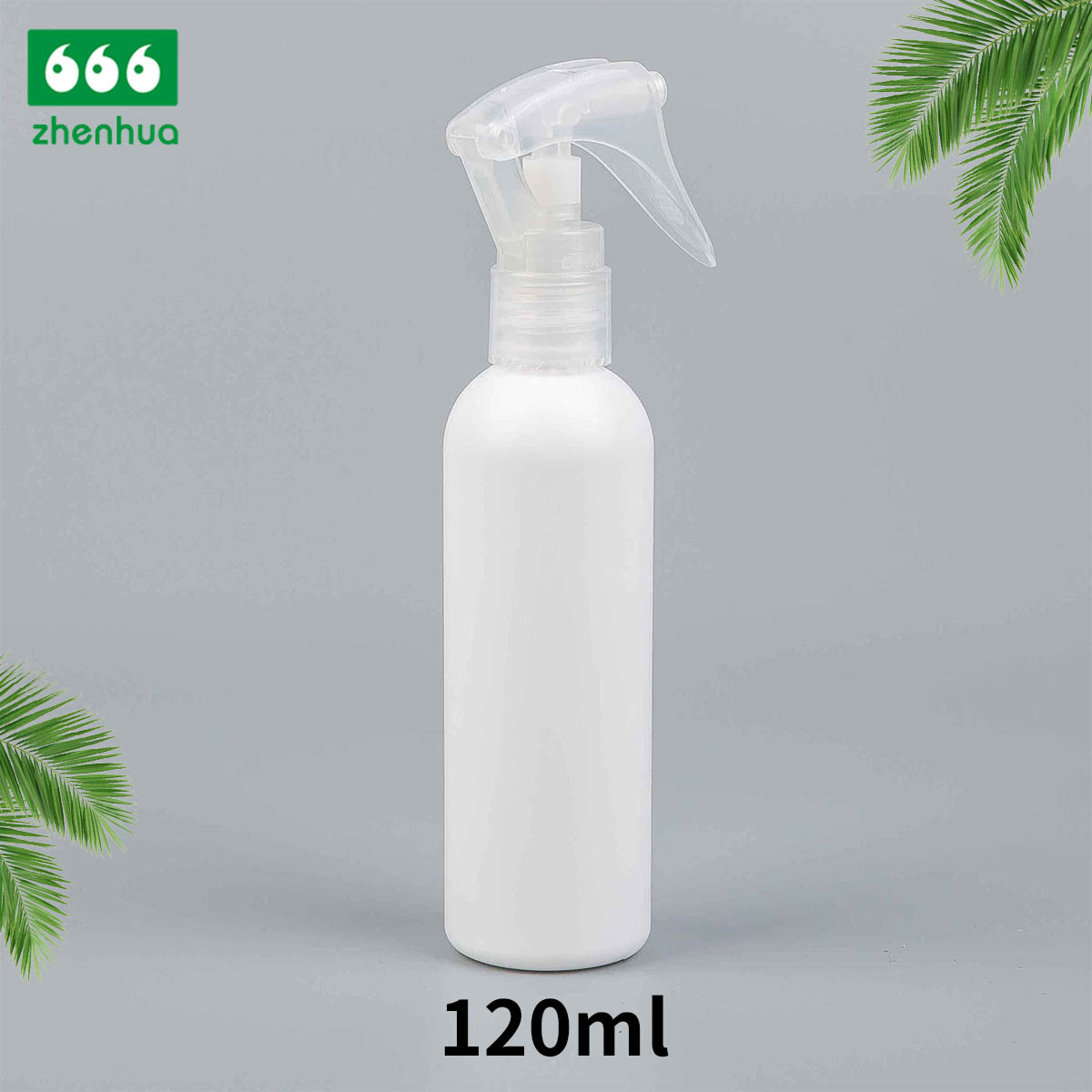 60ml/120ml/240ml 2oz/4oz/8oz Black/White/Silver Plastic HDPE Bullet Bottle with Mini Trigger Sprayer for Household Cleaning