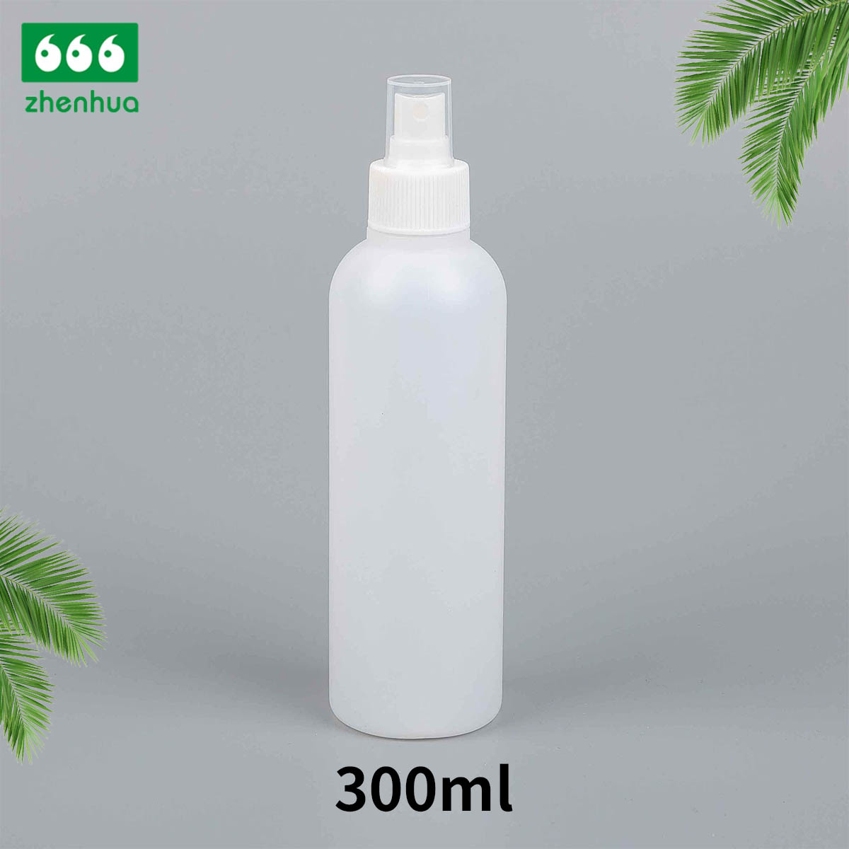 100ml/150ml/300ml 3oz 5oz 10oz Natural/White Plastic HDPE Round Spray Bottle with Fine Mist Sprayer for Chemical Cleaner Packaging Using