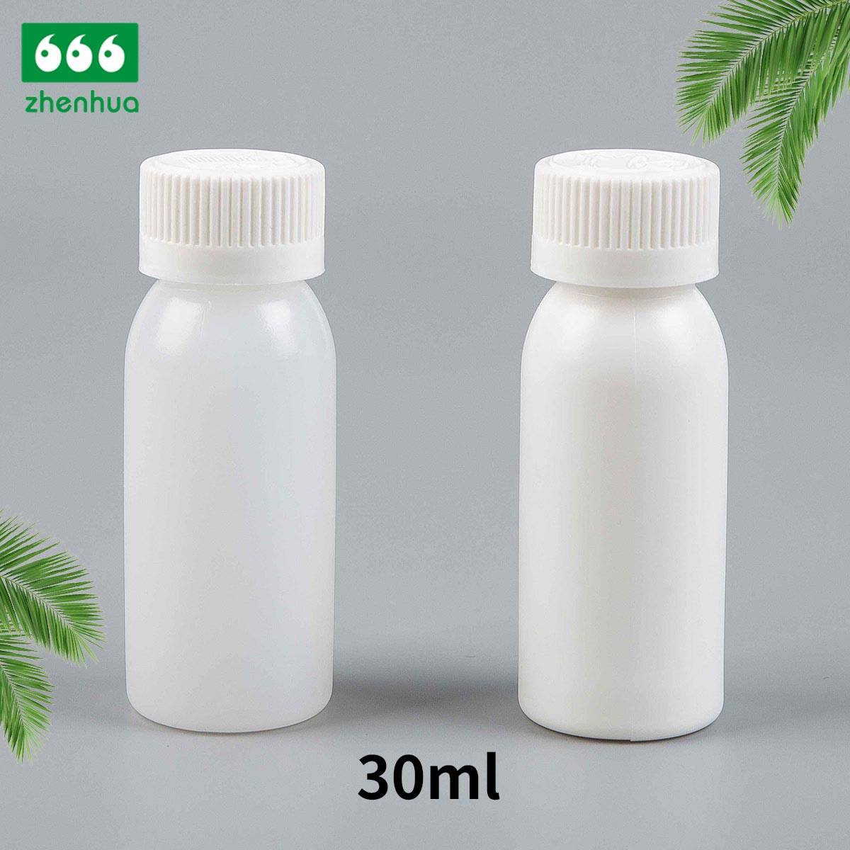 30ml/60ml/120ml/240ml 1oz/2oz/4oz/8oz Plastic HDPE Bullet Black/White/Silver Chemical Substance Packaging Bottle with PE Lined Screw Cap