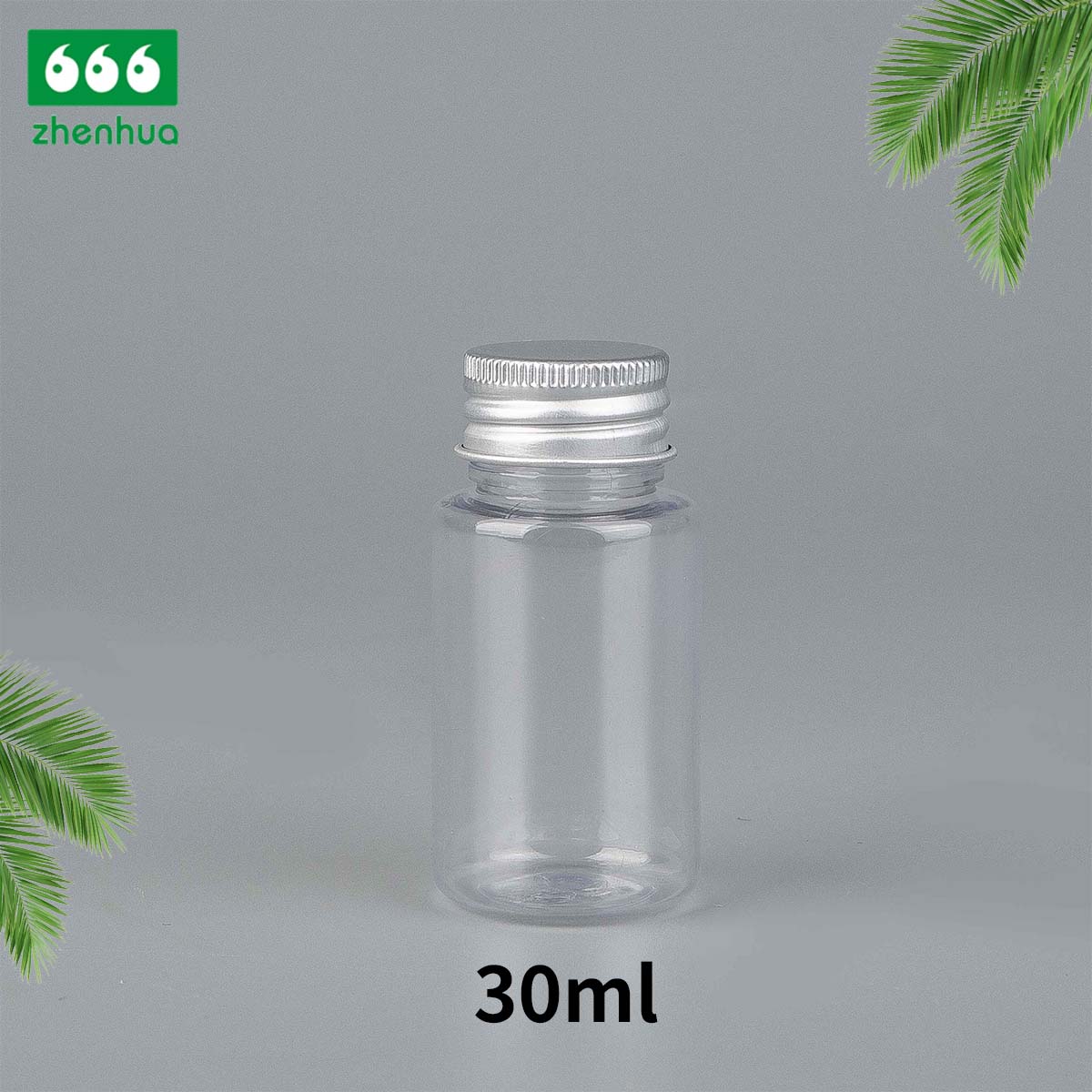 15ml/30ml/40ml/60ml/100ml Cylinder Transparent/Dark Blue BPA-free Plastic PET Concentrates/Extracts Bottle with White PE Lined Screw Cap/Alumnium Screw Cap