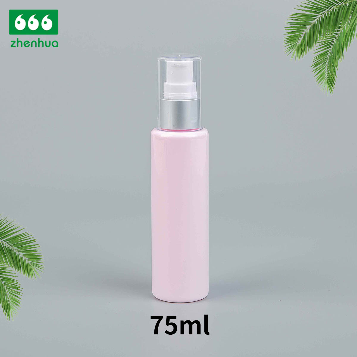 75ml/100ml 2.5oz/3.5oz Plastic PET Cylinder Lotion Dispenser Bottle with Duckbill Treatment Pump/Push-Up Lotion Pump