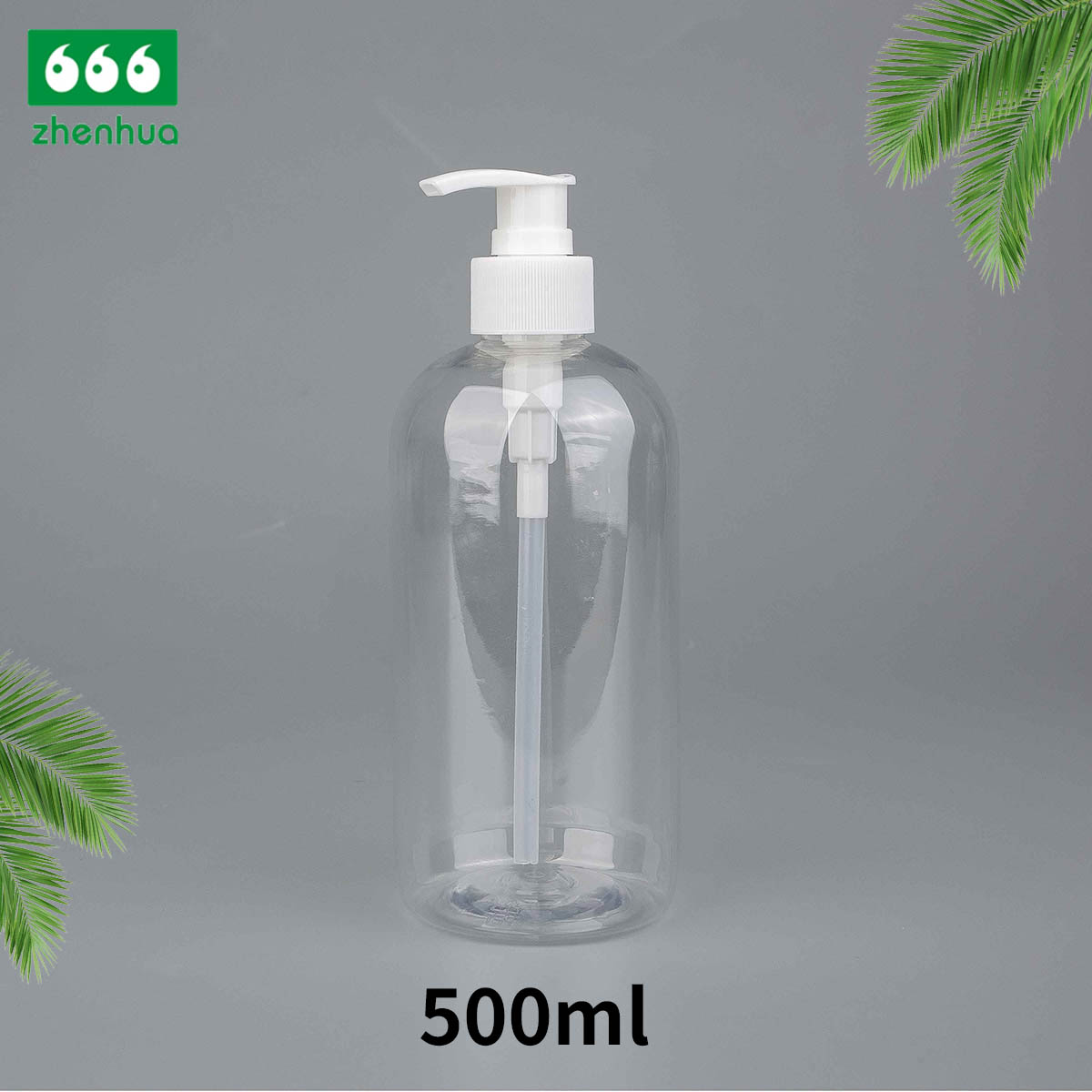 2oz/3oz/4oz/8oz/16oz Clear/Amber BOSTON Plastic PET/PCR Bottle with Lotion Pump for Personal Care Shampoo/ Shower Gel packaging