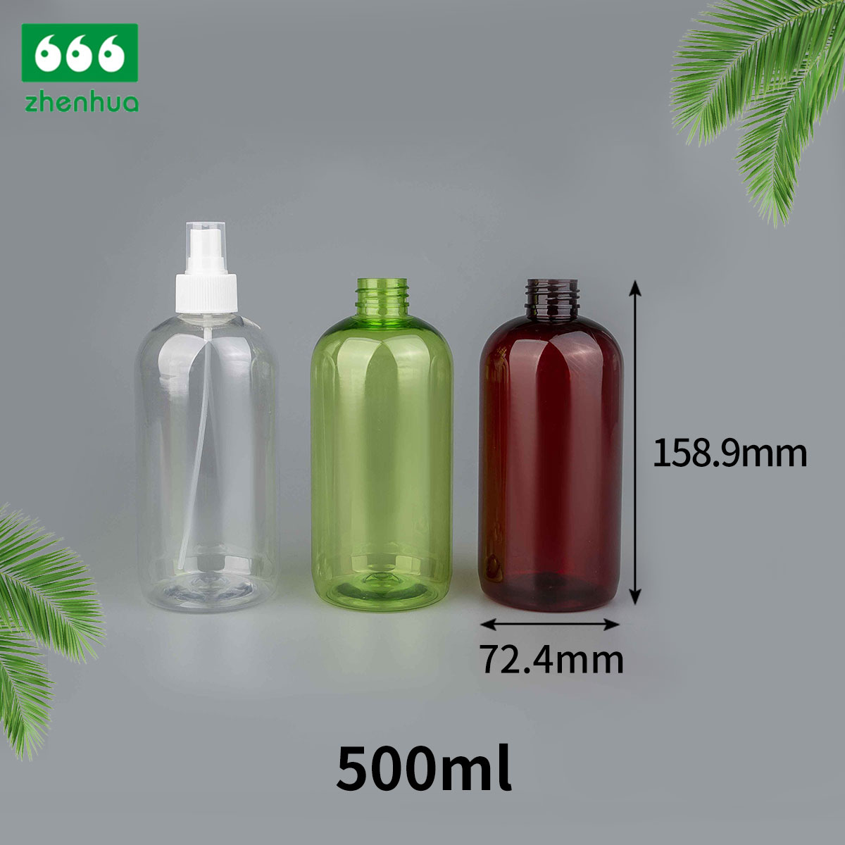 60ml 120ml 500ml Dark Blue/Amber/Clear PET BOSTON Round Sterilizing Alcohol Packaging Spray Bottle