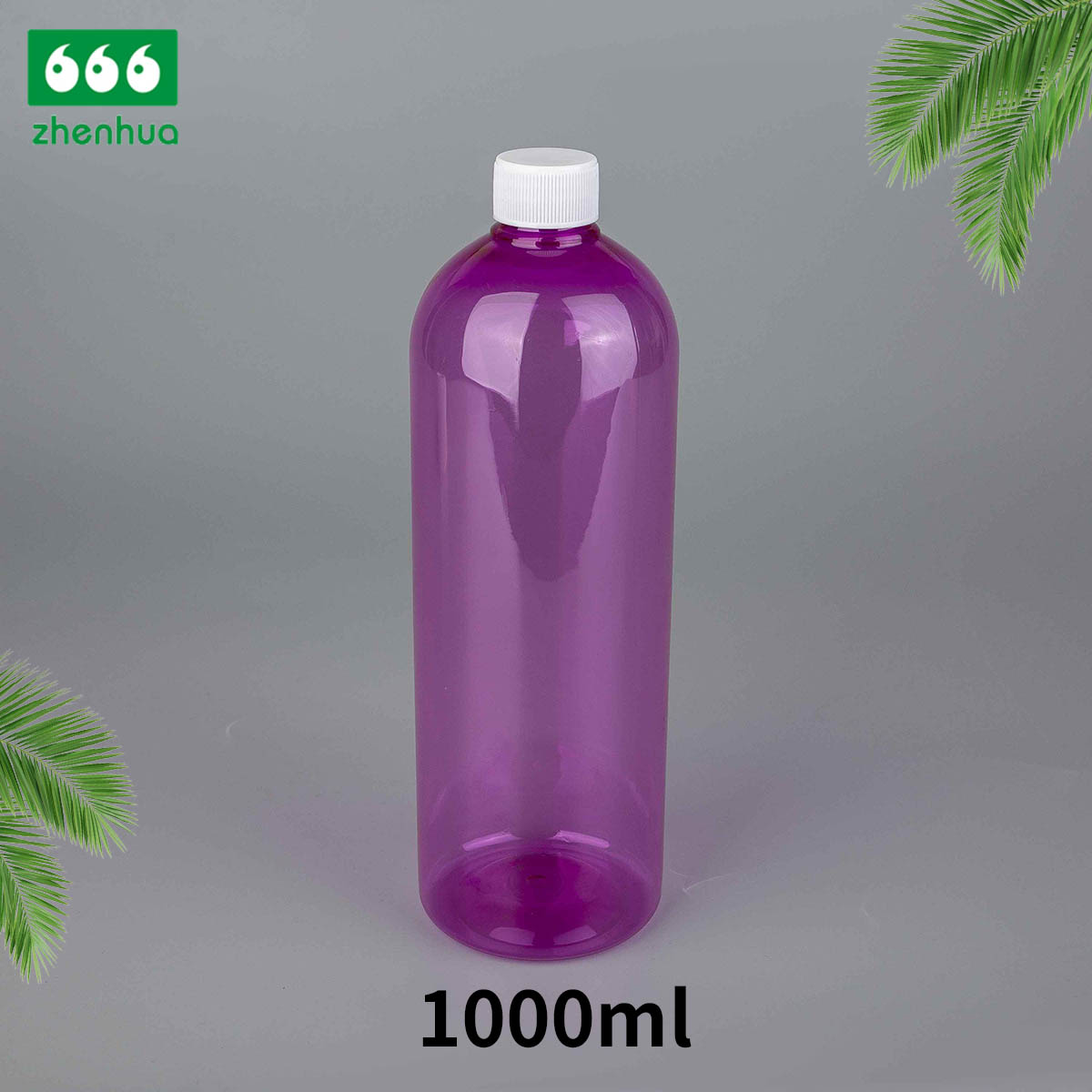 32oz 1000ml Transparent/Matte Plastic PET Large Volume Bottle for Liquid Packaging with PE Screw Cap/Silver Alumnium Cap