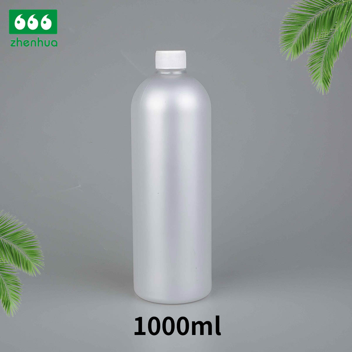 32oz 1000ml Transparent/Matte Plastic PET Large Volume Bottle for Liquid Packaging with PE Screw Cap/Silver Alumnium Cap