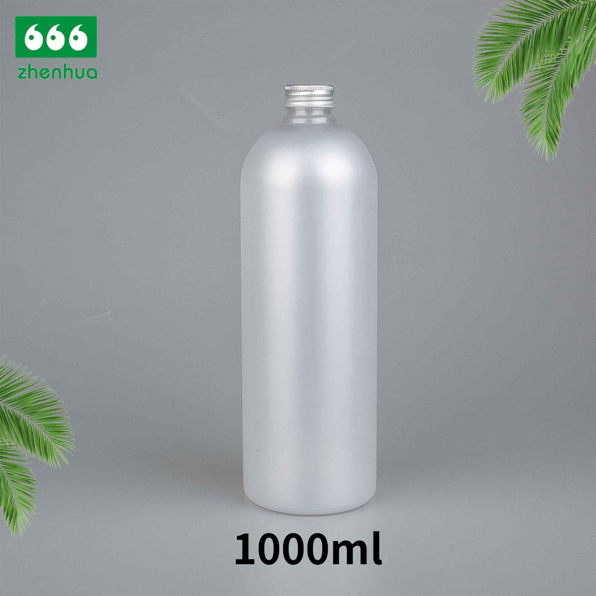 32oz 1000ml Transparent/Matte Plastic PET Large Volume Bottle for Liquid Packaging with PE Screw Cap/Silver Alumnium Cap