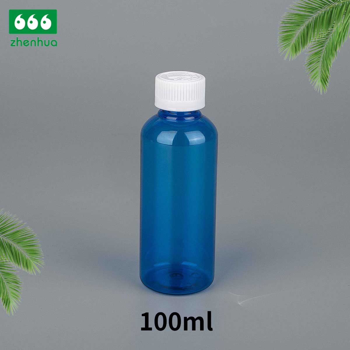 100ml/120ml/240ml 3oz/4oz/8oz Slim Tall BPA-free Plastic PET/PCR Clear/Translucent Green or Blue Dai;y Chemicals Bottle with PE Lined Screw Cap