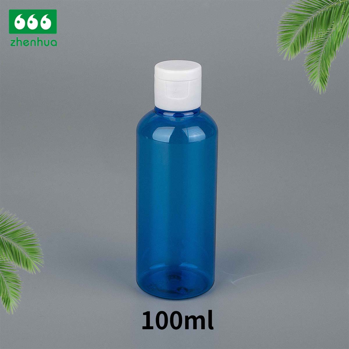 100ml 120ml 240ml 3oz 4oz 8oz Clear/Blue/Green Plastic PET Round Baby Wash Bottle with Disc Top Cap/Turret Flip Cap