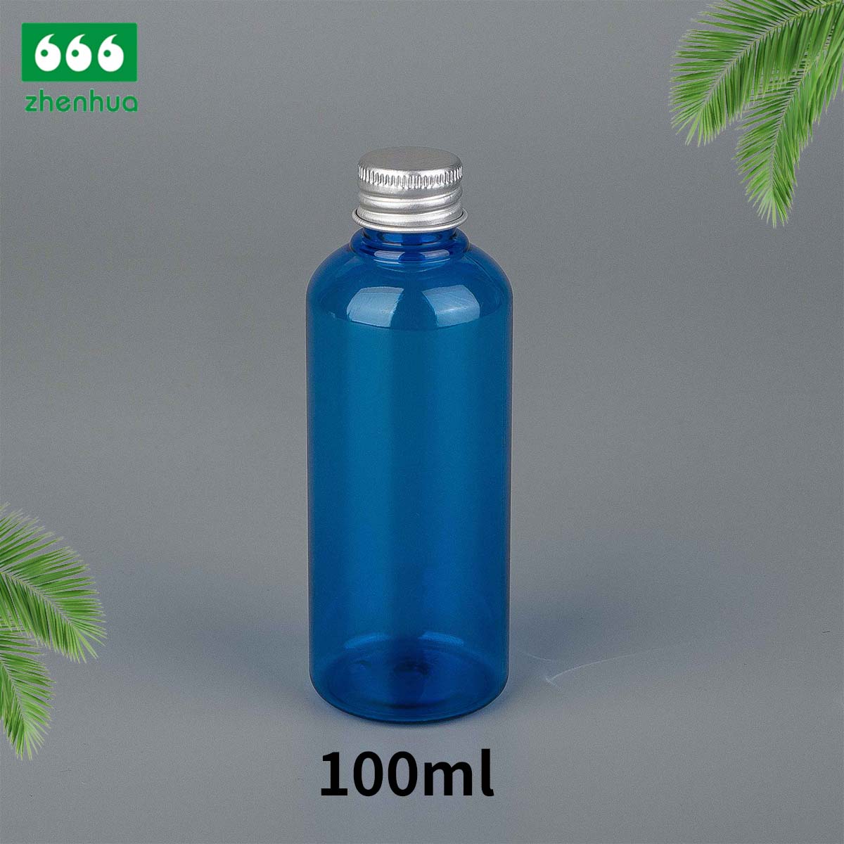 100ml/120ml/240ml 3oz/4oz/8oz Slim Tall BPA-free Plastic PET/PCR Clear/Translucent Green or Blue Dai;y Chemicals Bottle with PE Lined Screw Cap