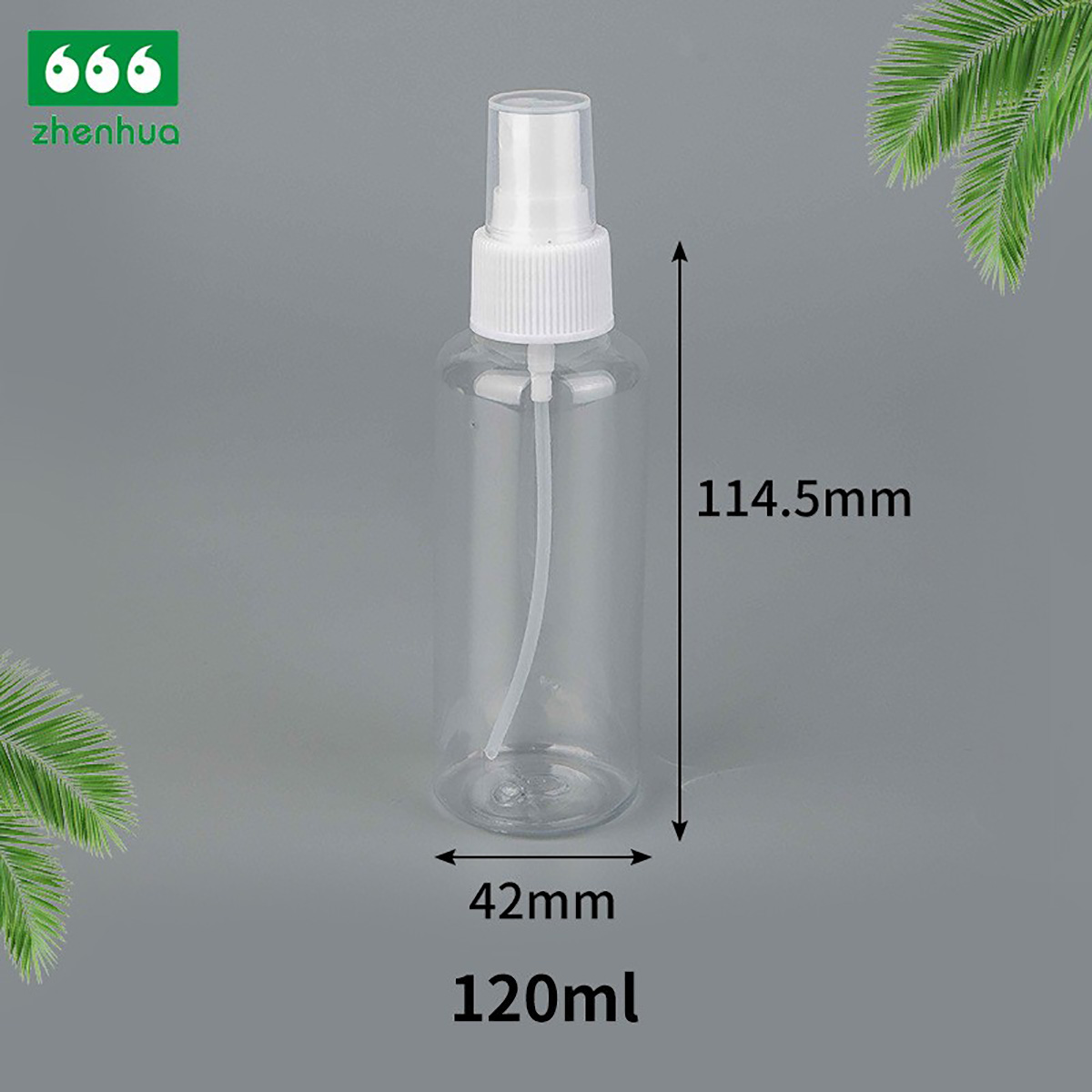 45ml 80ml 100ml 120ml Plastic Natural PET/PCR Bullet Bottle Personal Care Cosmetic Packaging Spray Bottle with White Mist Sprayer