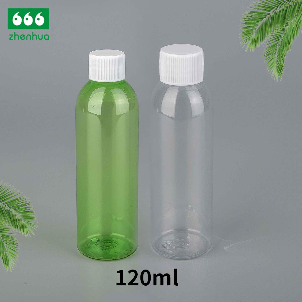 100ml/120ml/240ml 3oz/4oz/8oz Slim Tall BPA-free Plastic PET/PCR Clear/Translucent Green or Blue Dai;y Chemicals Bottle with PE Lined Screw Cap