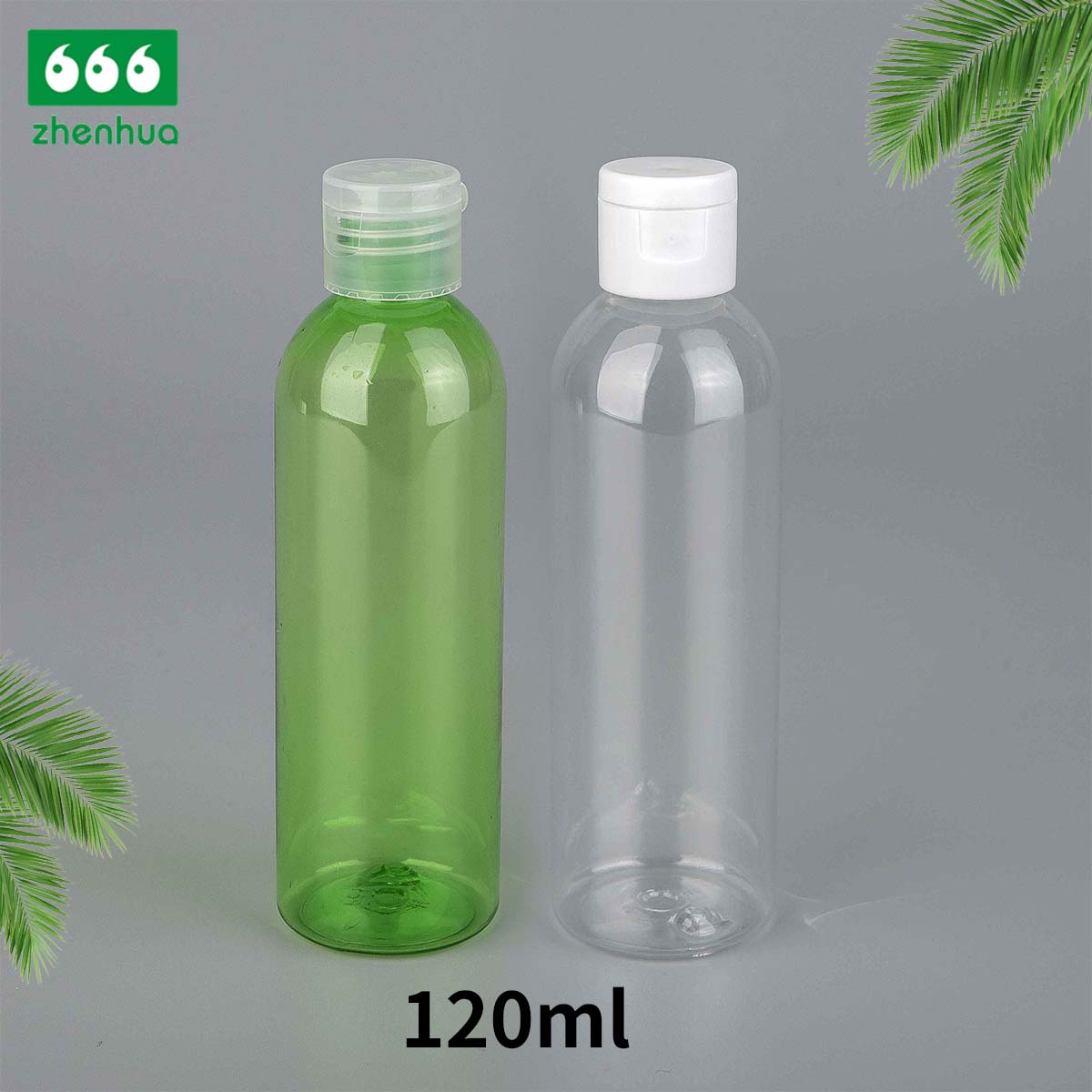 100ml 120ml 240ml 3oz 4oz 8oz Clear/Blue/Green Plastic PET Round Baby Wash Bottle with Disc Top Cap/Turret Flip Cap