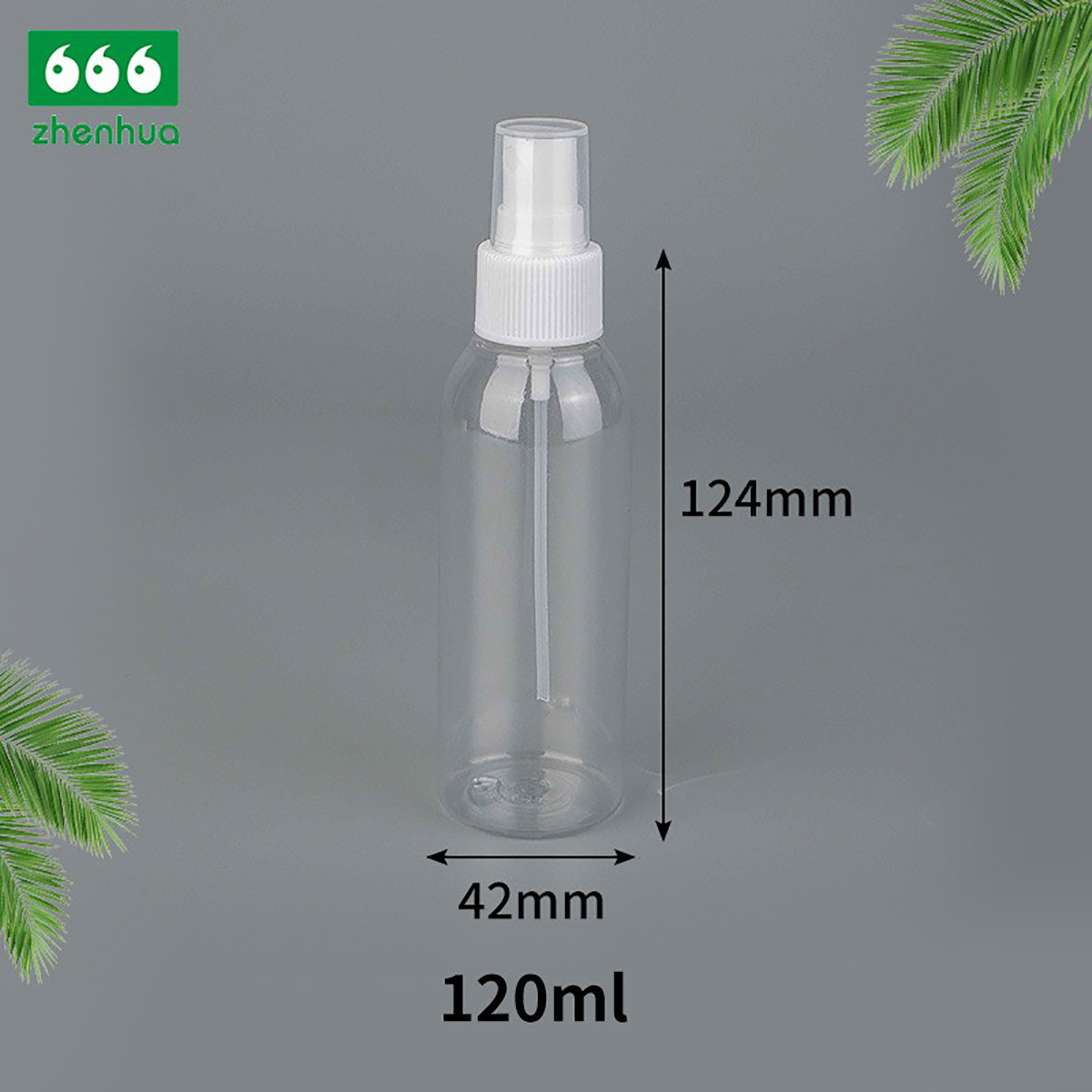 30ml/60ml/120ml/180ml 1oz/2oz/4oz/6oz Clear Round Plastic PET/PCR Mist Sprayer Bottle for Cosmetic Packaging