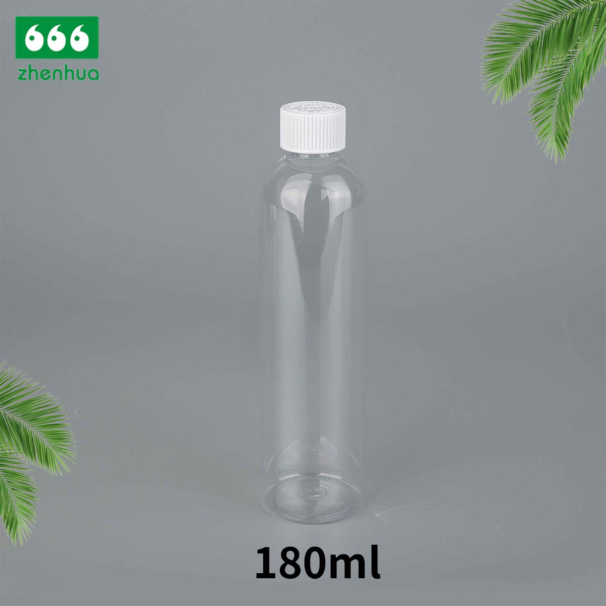 30ml/60ml/120ml/180ml 1oz/2oz/4oz/6oz Transparent/Amber/Mint Green Plastic PET Cosmetic Liquid Sealing Bottle with Screw Cap/Child Resistant Cap