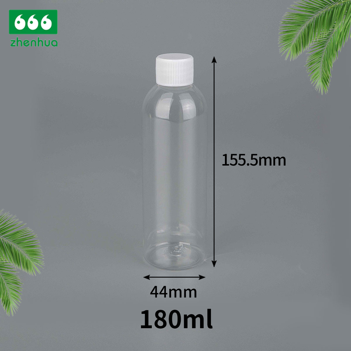 30ml/60ml/120ml/180ml 1oz/2oz/4oz/6oz Transparent/Amber/Mint Green Plastic PET Cosmetic Liquid Sealing Bottle with Screw Cap/Child Resistant Cap