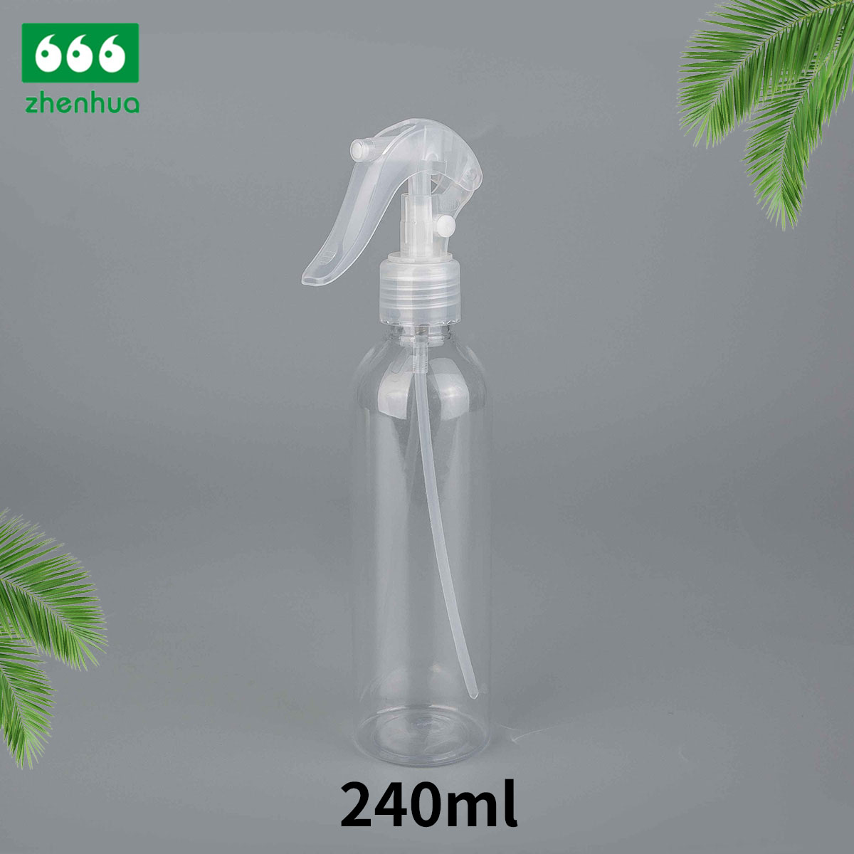 240ml 250ml 500ml Transparent Large Volume Plastic PET Bullet Mist Spray Bottle for Personal Care Liquid Packaging Using