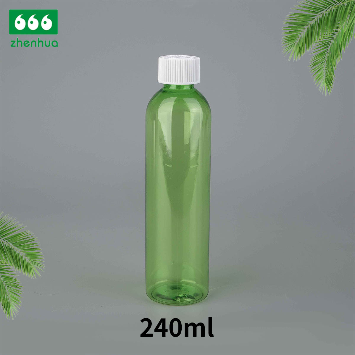 100ml/120ml/240ml 3oz/4oz/8oz Slim Tall BPA-free Plastic PET/PCR Clear/Translucent Green or Blue Dai;y Chemicals Bottle with PE Lined Screw Cap