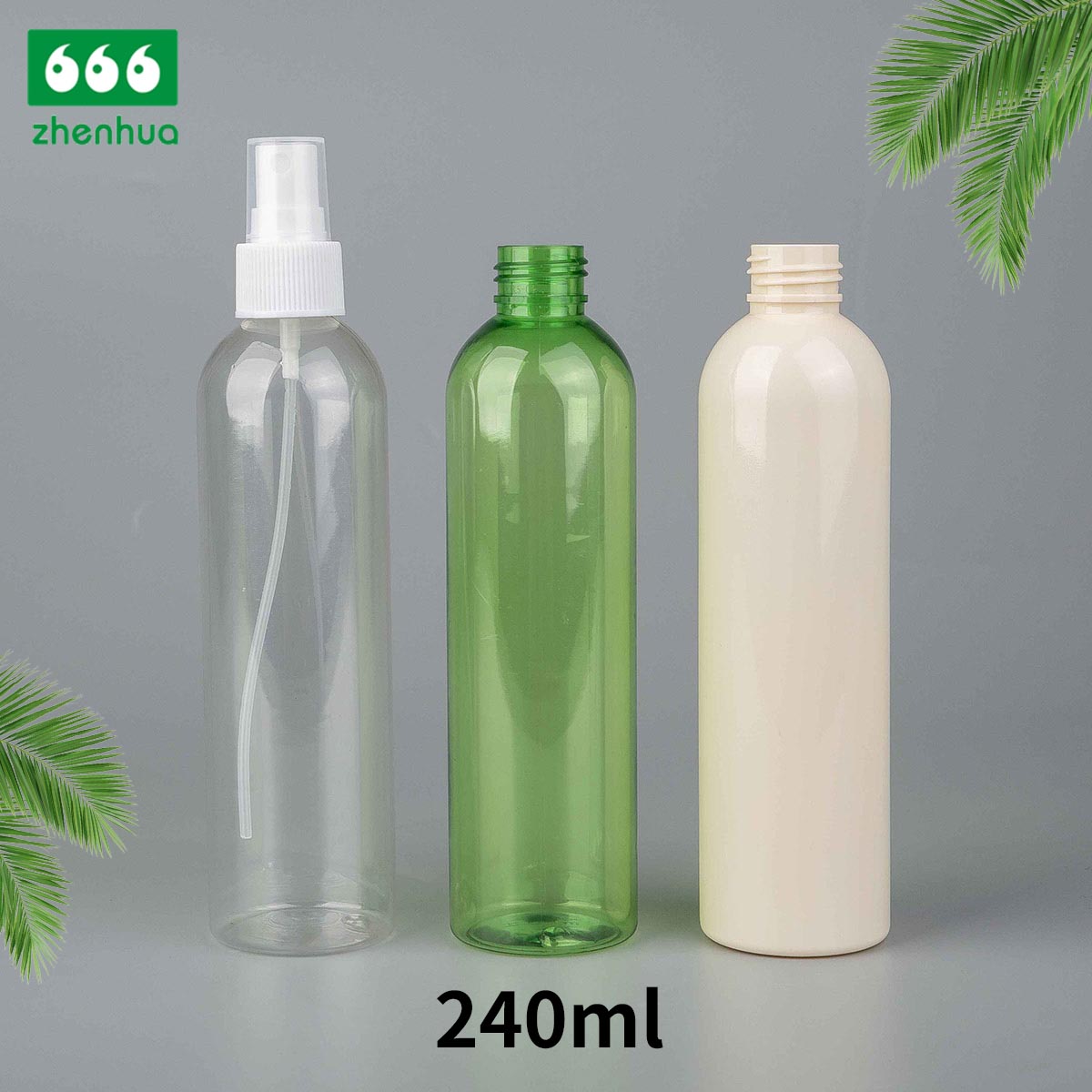 1oz 2oz 4oz 8oz Clear Plastic Bullet PET/PCR Bottles for Personal Care Travel Refillable Using Cosmetic Bottle