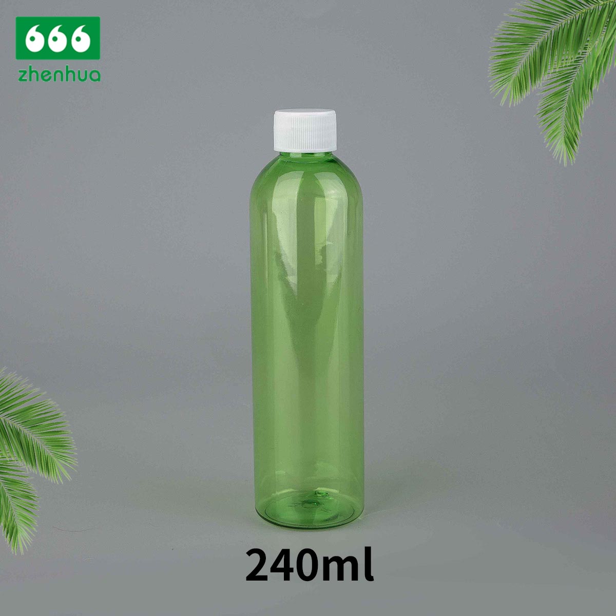 100ml/120ml/240ml 3oz/4oz/8oz Slim Tall BPA-free Plastic PET/PCR Clear/Translucent Green or Blue Dai;y Chemicals Bottle with PE Lined Screw Cap