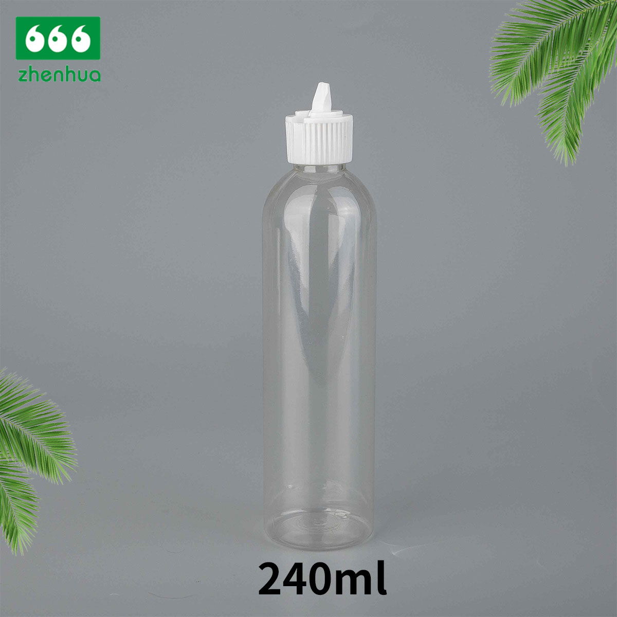 100ml 120ml 240ml 3oz 4oz 8oz Clear/Blue/Green Plastic PET Round Baby Wash Bottle with Disc Top Cap/Turret Flip Cap