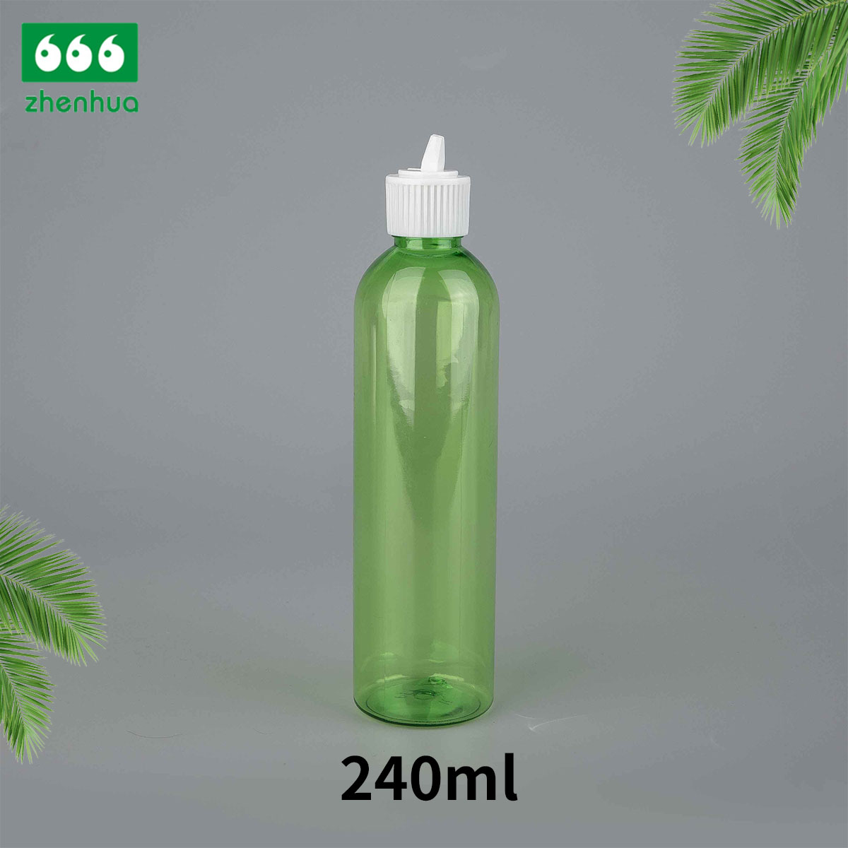 100ml 120ml 240ml 3oz 4oz 8oz Clear/Blue/Green Plastic PET Round Baby Wash Bottle with Disc Top Cap/Turret Flip Cap