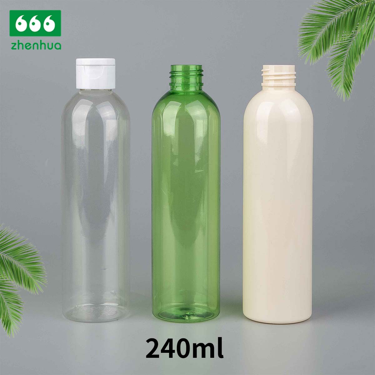 100ml 120ml 240ml 3oz 4oz 8oz Clear/Blue/Green Plastic PET Round Baby Wash Bottle with Disc Top Cap/Turret Flip Cap