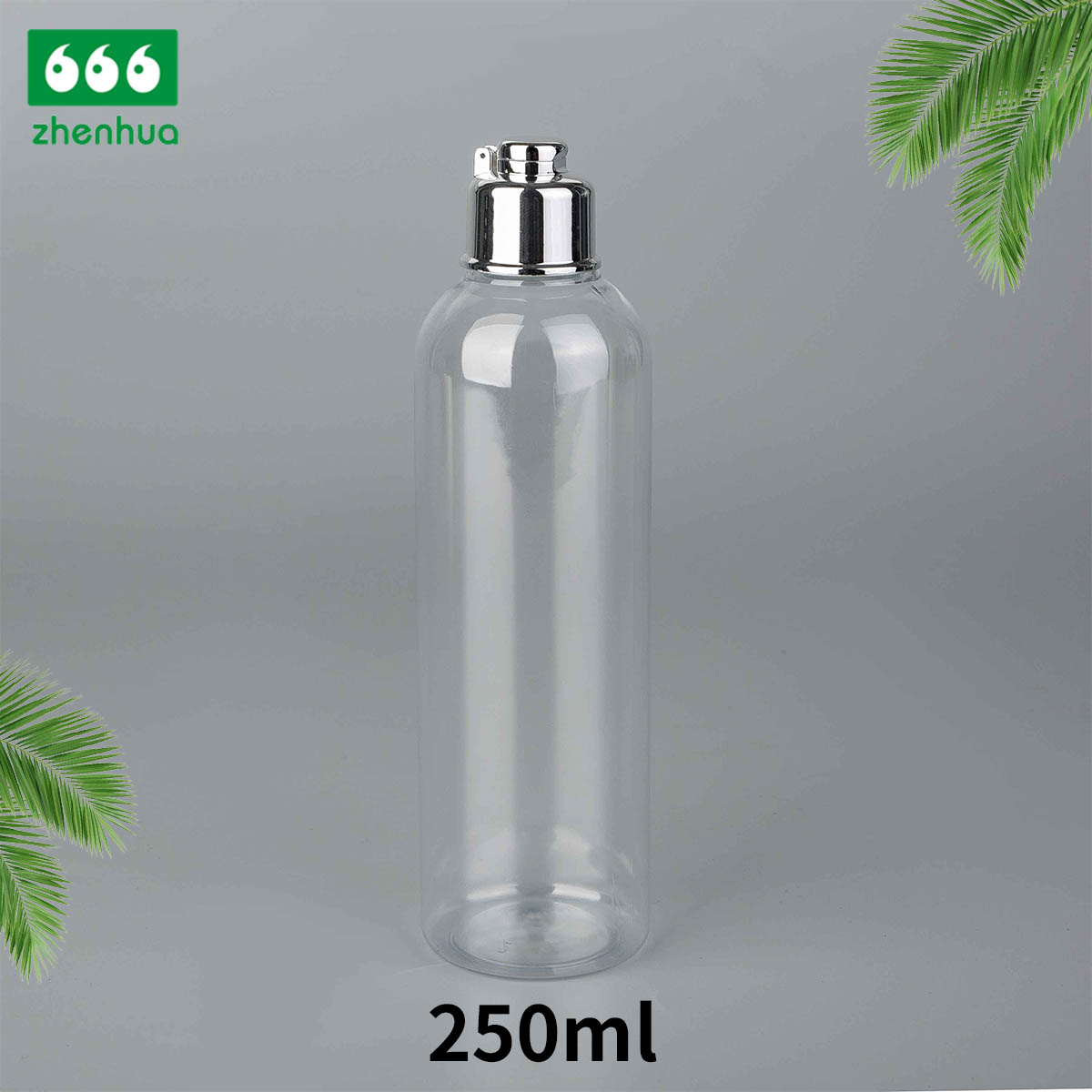 250ml/300ml/500ml 8oz/10oz/16oz Plastic PET Transparent Round Squeezable Gel Bottle with Nozzle Spout Cap