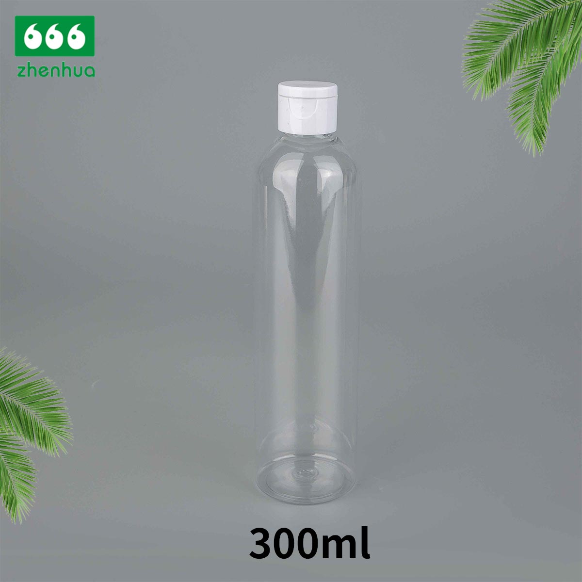 250ml/300ml/500ml 8oz/10oz/16oz Plastic PET Transparent Round Squeezable Gel Bottle with Nozzle Spout Cap