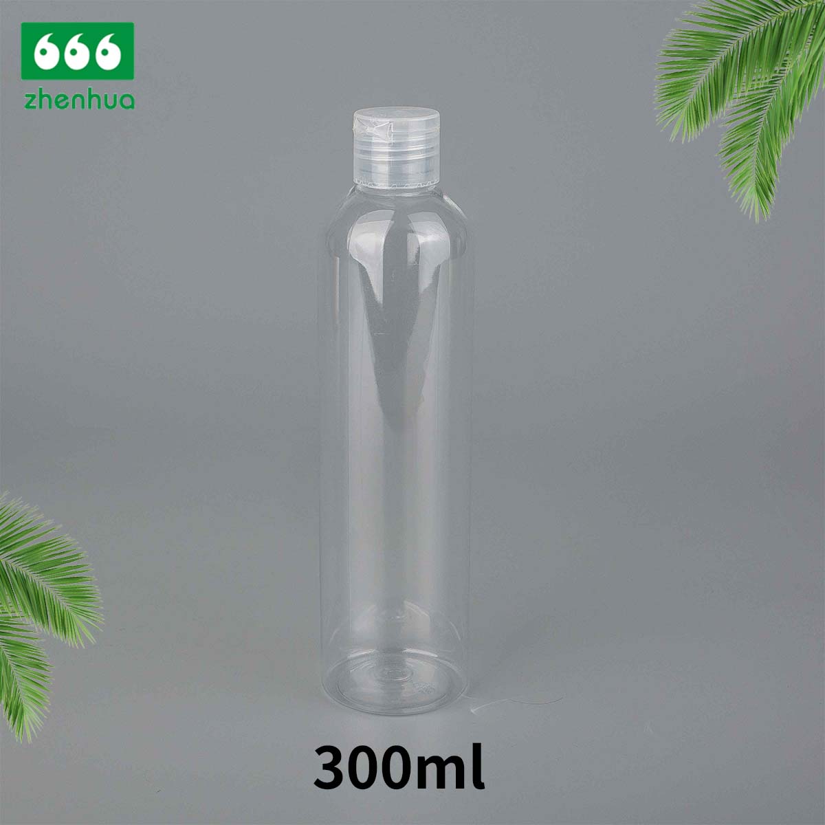 250ml/300ml/500ml 8oz/10oz/16oz Plastic PET Transparent Round Squeezable Gel Bottle with Nozzle Spout Cap