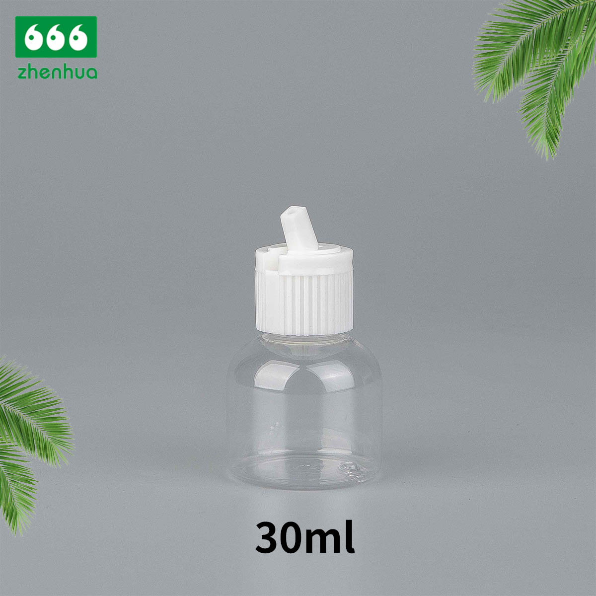 30ml 1oz Dumpy Round Transparent Plastic PET Mini Reagent Squeezing Bottle with Twist Top Cap