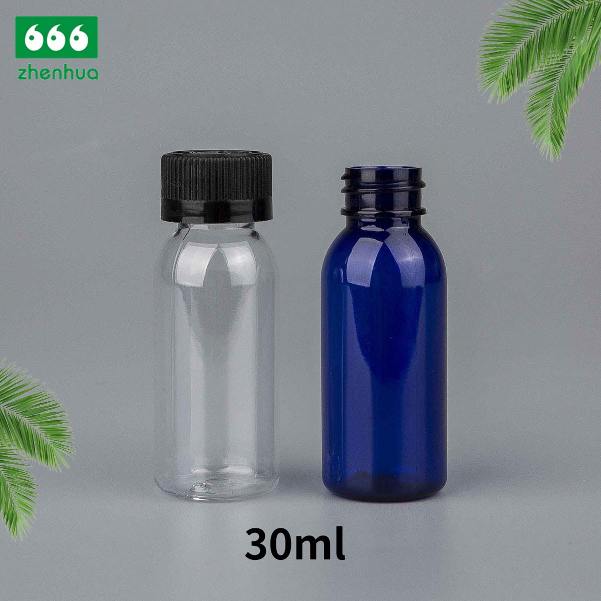 30ml Plastic PE Screw Cap Round Bottle with PE Screw Cap for liquid packaging