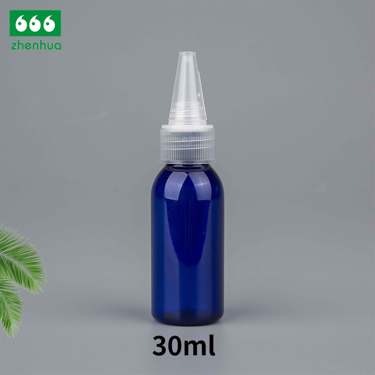 1oz 30ml Multi-color Transparent Plastic PET Round Mini Liquid Dispensing Squeezable Bottle with Flip Top Cap