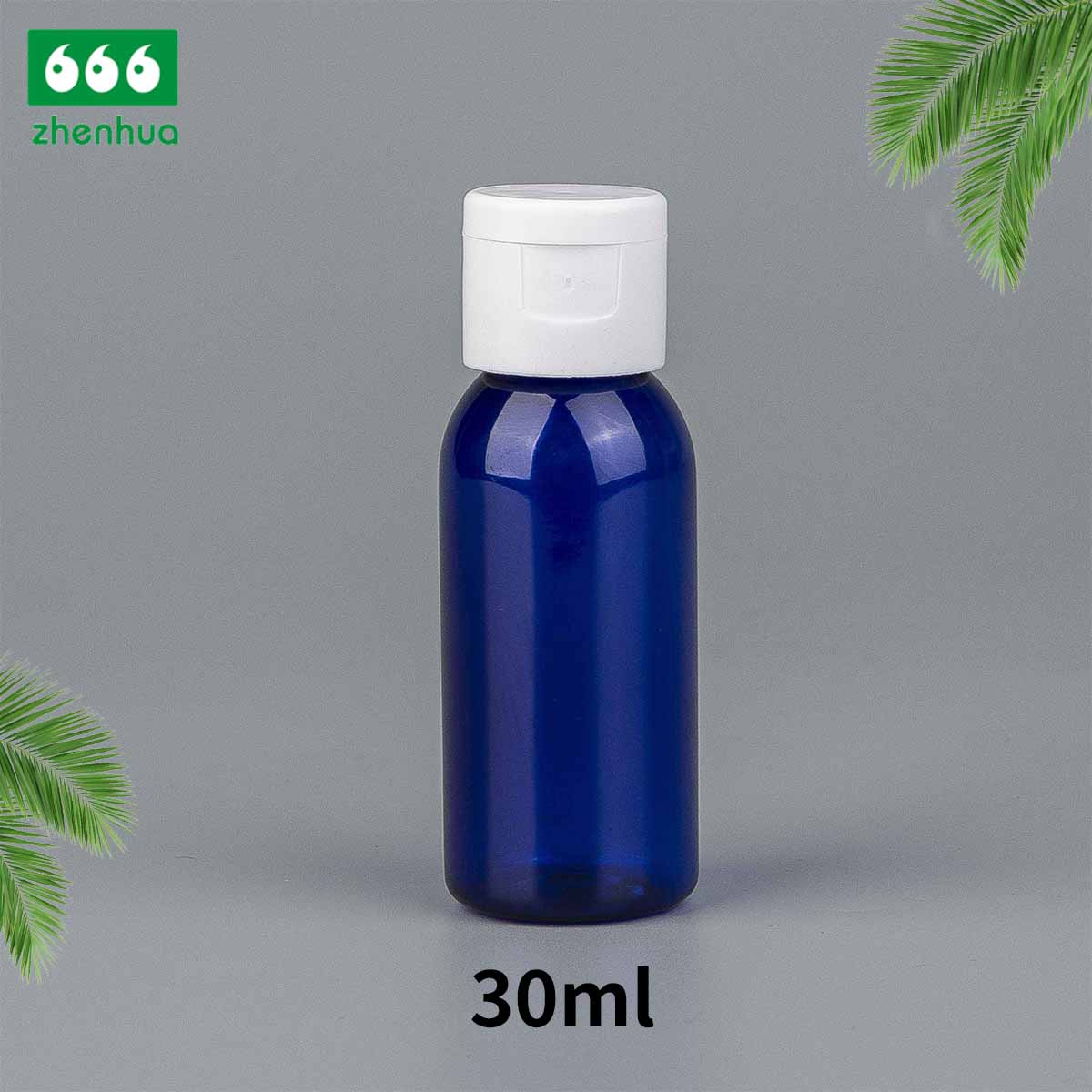 1oz 30ml Multi-color Transparent Plastic PET Round Mini Liquid Dispensing Squeezable Bottle with Flip Top Cap