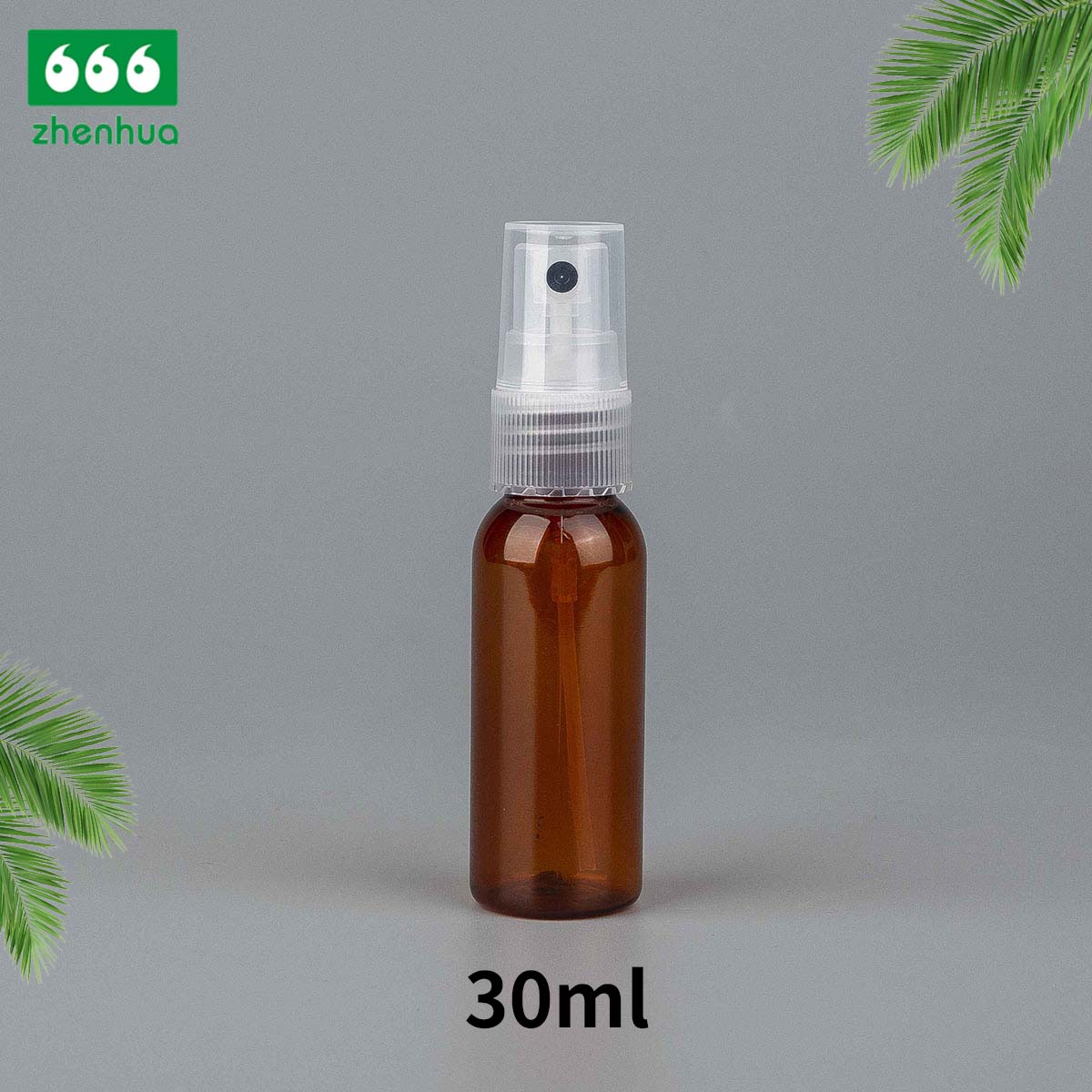 30ml/60ml/120ml/180ml 1oz/2oz/4oz/6oz Clear Round Plastic PET/PCR Mist Sprayer Bottle for Cosmetic Packaging