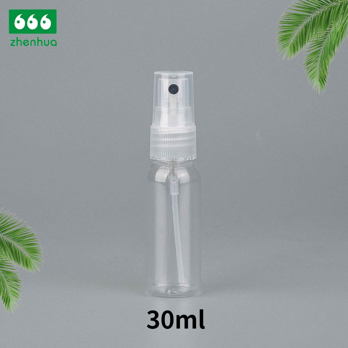 30ml/60ml/120ml/180ml 1oz/2oz/4oz/6oz Clear Round Plastic PET/PCR Mist Sprayer Bottle for Cosmetic Packaging