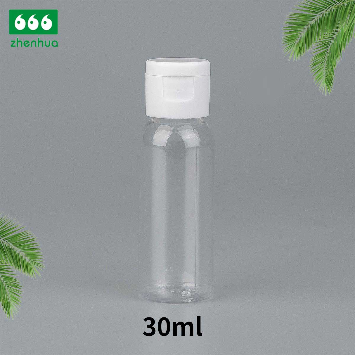 30ml 60ml 120ml 180ml 1oz 2oz 4oz 6oz Plastic PET Amber/Clear Round Cleaner Detergent Bottle with White Flip Top Cap