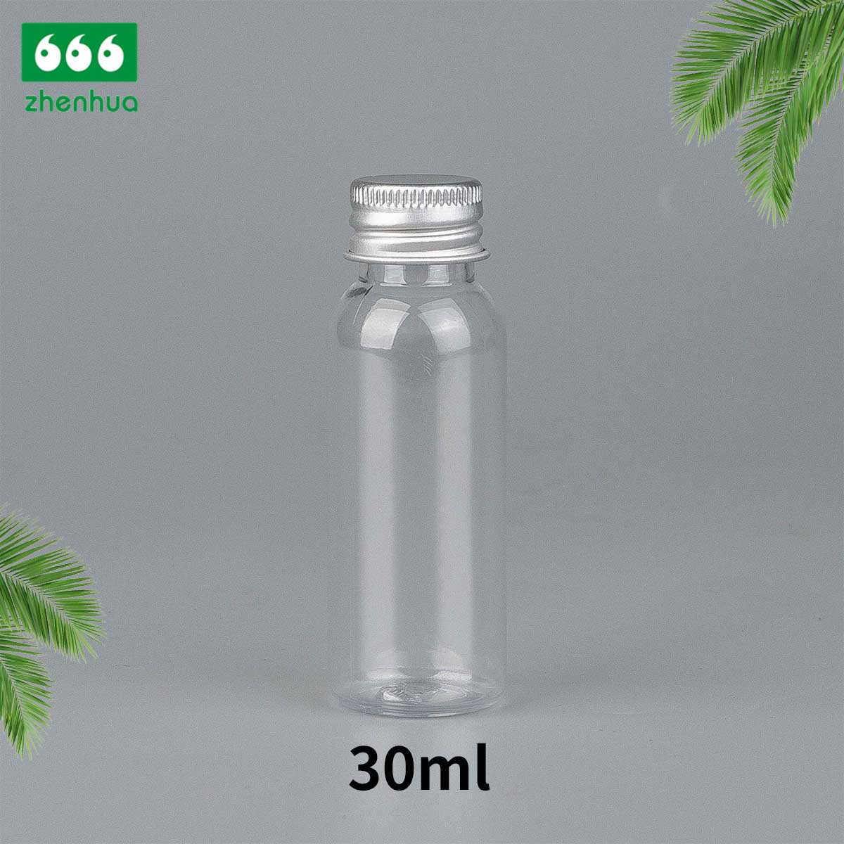 30ml/60ml/120ml/180ml 1oz/2oz/4oz/6oz Transparent/Amber/Mint Green Plastic PET Cosmetic Liquid Sealing Bottle with Screw Cap/Child Resistant Cap