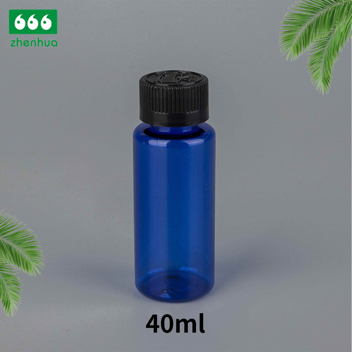 25ml 40ml 65ml PET/PCR Eco-friendly Plastic Round Serum Sample Bottle with White Turret Flip Cap