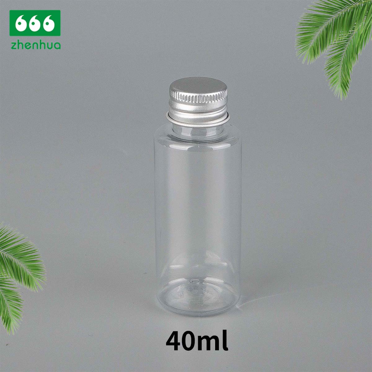 25ml 40ml 65ml PET/PCR Eco-friendly Plastic Round Serum Sample Bottle with White Turret Flip Cap