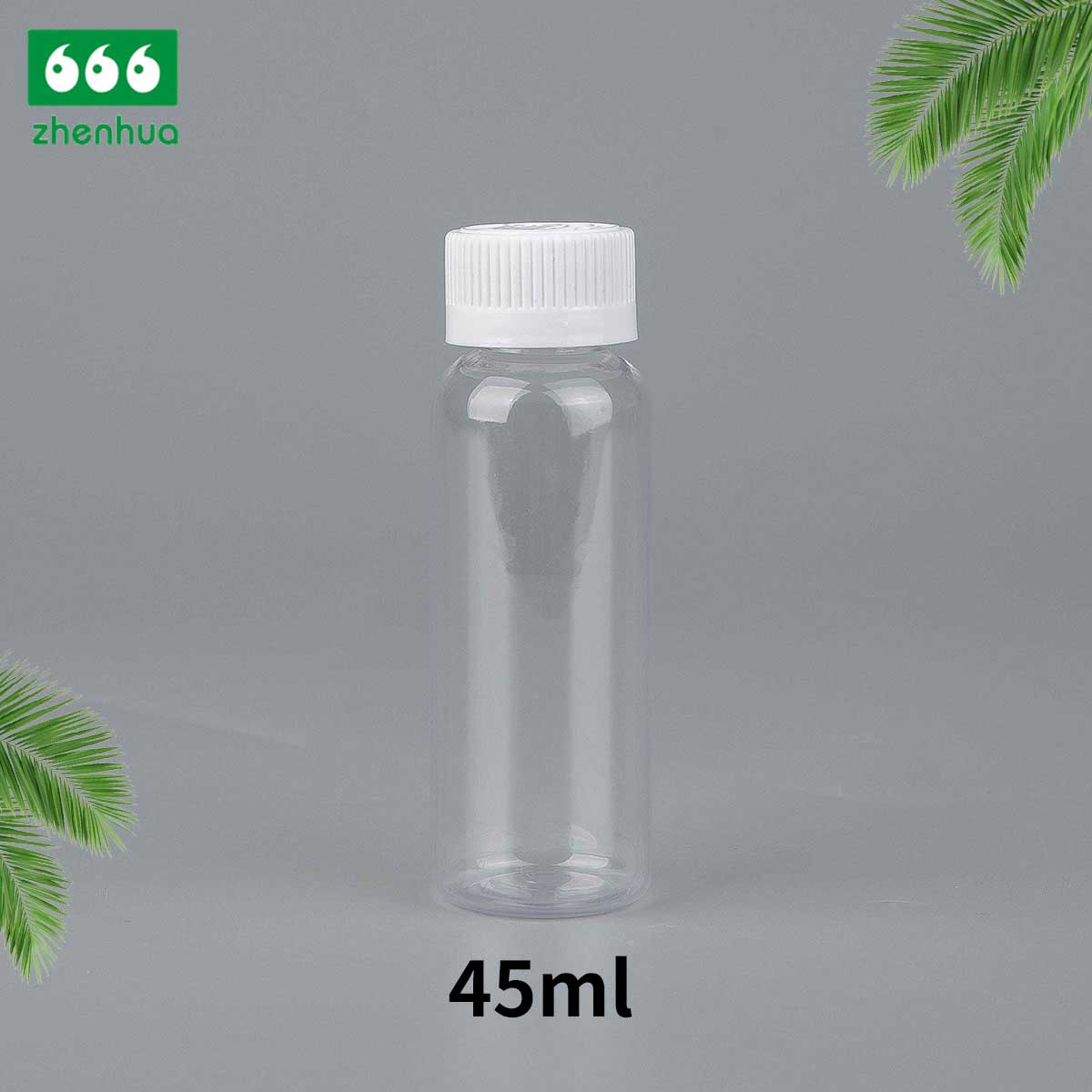 45ml 80ml 100ml 120ml Transparent/Amber PET/PCR Eco-friendly Plastic Bullet Bottle Essential Oil Storage Bottle with Alumnium/PE  Screw Cap