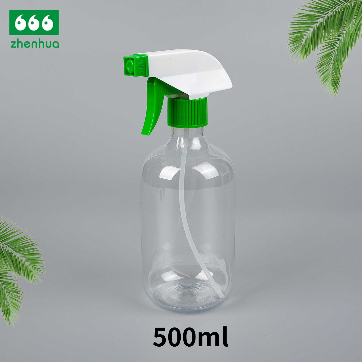 500ml 16oz PET Clear Plastic Gardening Watering Bottle with Hand Trigger Pump