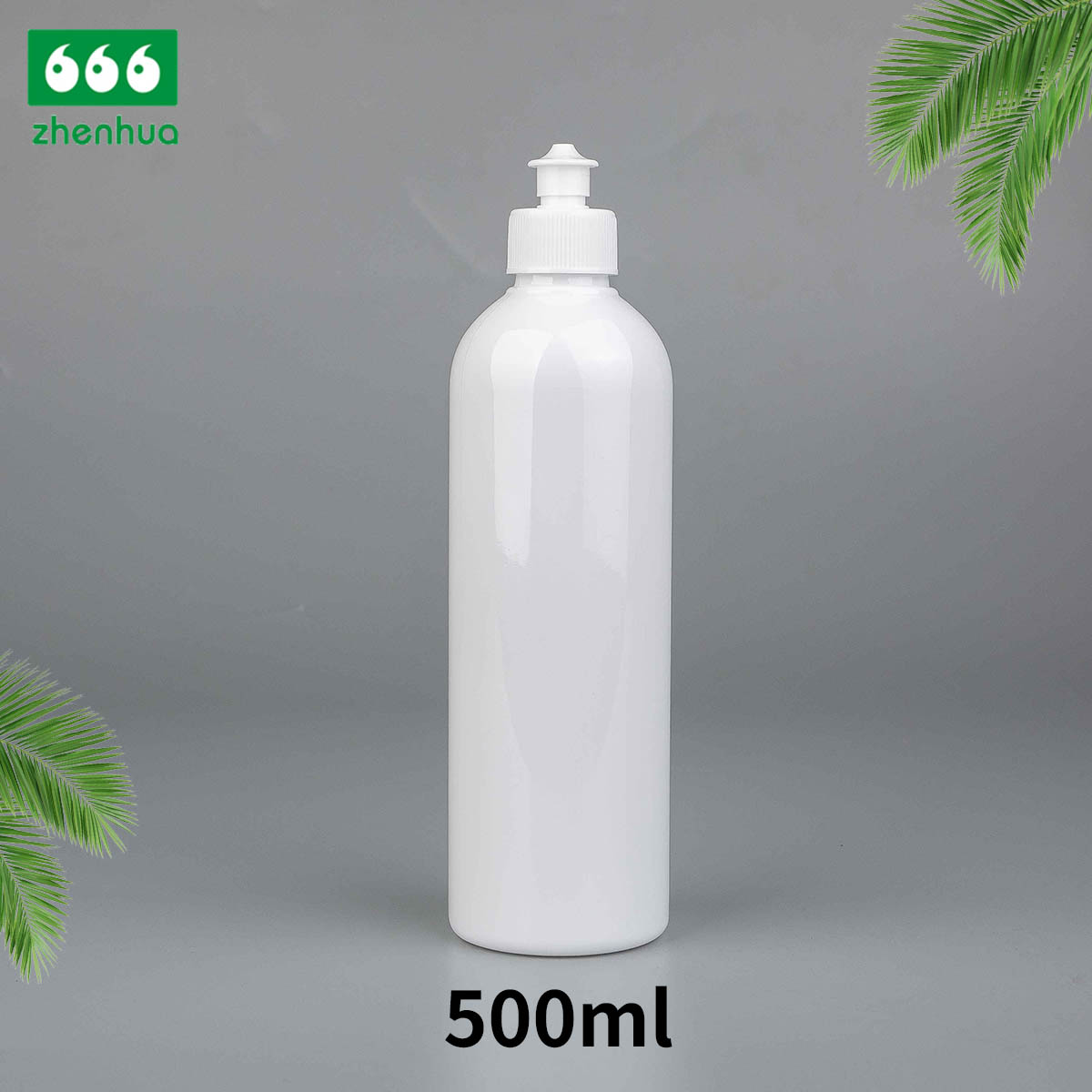 250ml/300ml/500ml 8oz/10oz/16oz Plastic PET Transparent Round Squeezable Gel Bottle with Nozzle Spout Cap