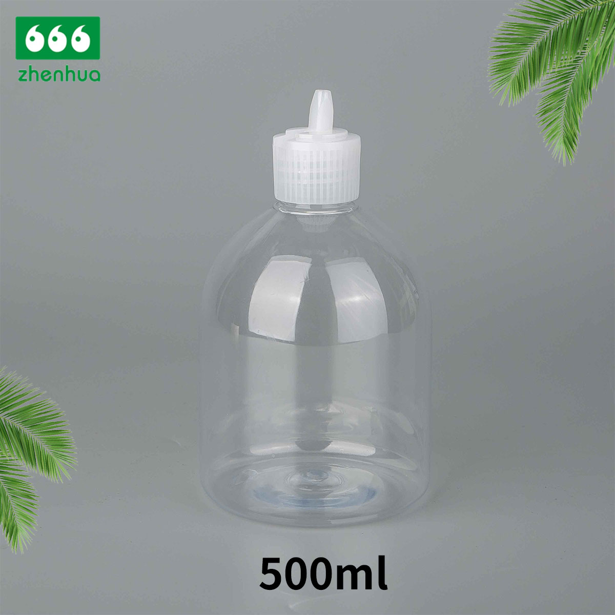 500ml 16oz Clear Plastic LDPE Squeezing Bottle for Liquid Product Packaging