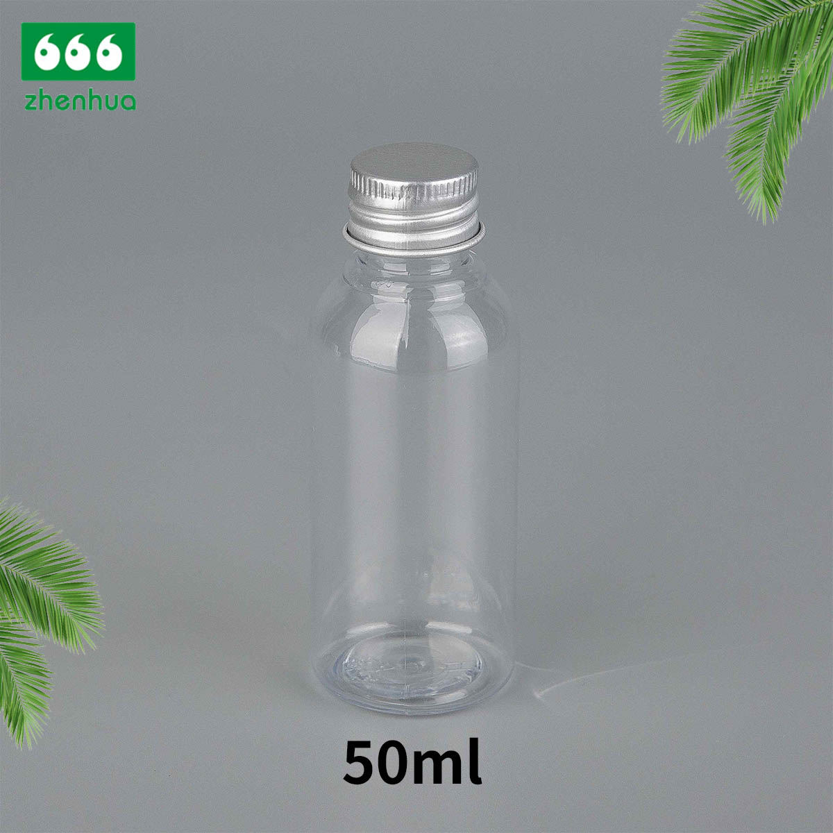 25ml 50ml 65ml Clear/Black/White PET Eco-friendly Plastic Round Bottle Fragrance Sample Mini Bottle with PE Screw Cap