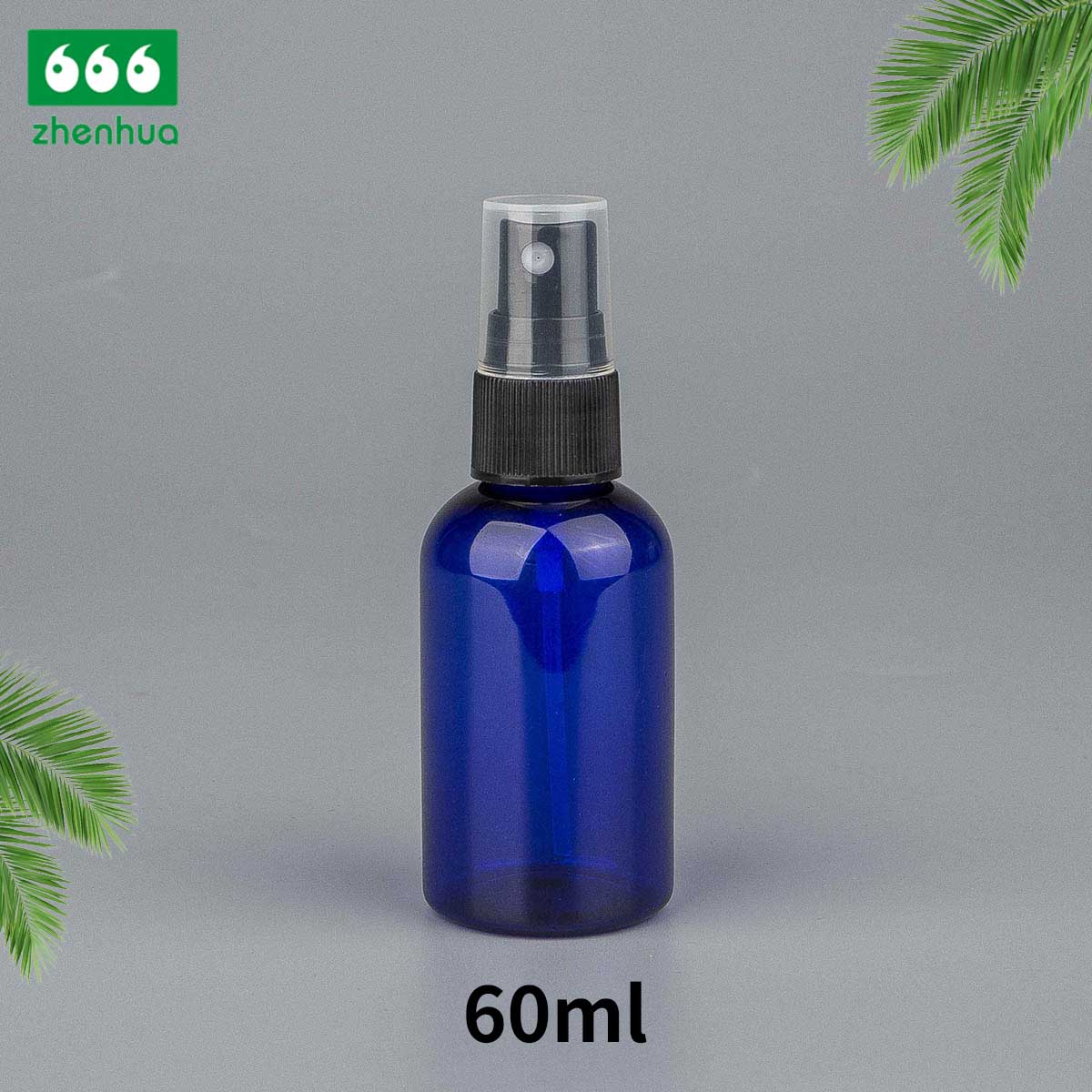 60ml/100ml/120ml/250ml/500ml Dark Blue/Amber/Clear PET BOSTON Round Sterilizing Alcohol Packaging Spray Bottle