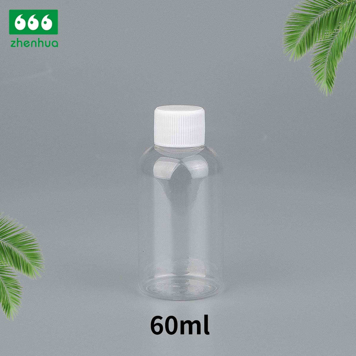 60ml 2oz BPA-free Amber/Blue/Clear BOSTON Round Plastic PET Bottle with PE Lined Screw Cap